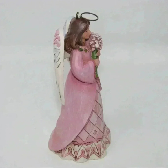 Jim Shore Heartwood Creek Breast Cancer Awareness Angel, 4.5" - Picture 2 of 7